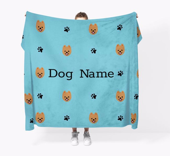 'Paw Pattern' - Personalised {breedFullName} Blanket